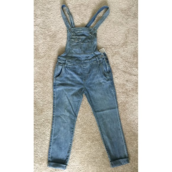 FREE PEOPLE WASHED DENIM OVERALL - Picture 2 of 8